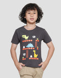 Little M Dino Game Kaos Lengan Pendek Anak Laki-Laki