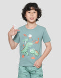 Little M Dino Gunung Kaos Lengan Pendek Anak Laki-Laki