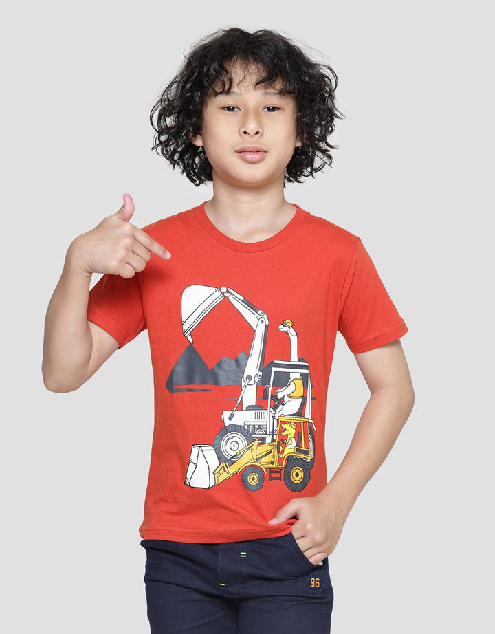 Little M Dino Truck Kaos Anak Laki-laki