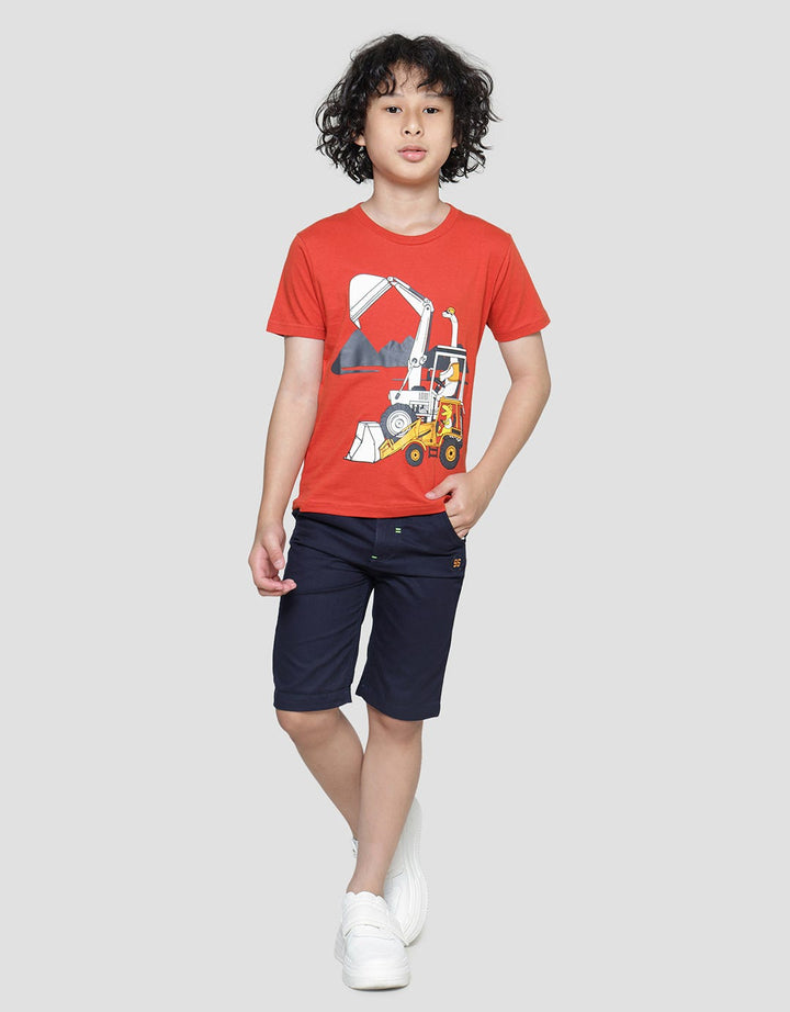 Little M Dino Truck Kaos Anak Laki-laki