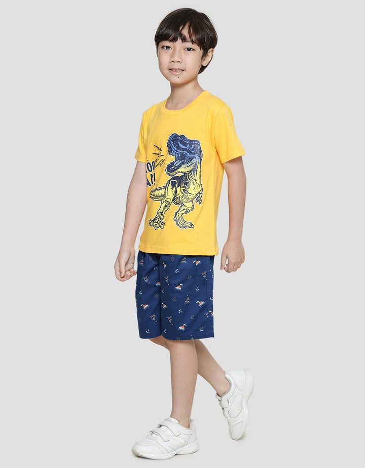 Little M Kaos Lengan Pendek Anak Laki-laki Print Dino