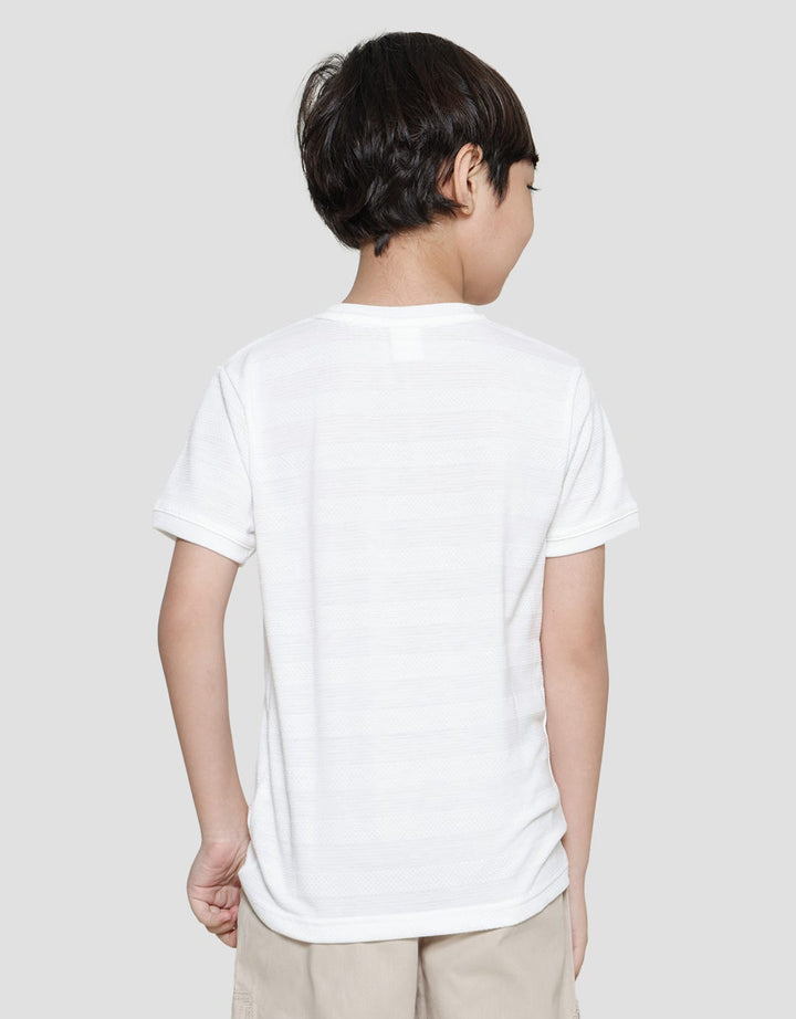 Little M Kaos Henley Texture Wafer Anak Laki-laki