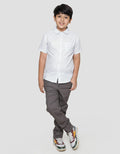 Nevada Short Sleeve Shirt Linen Slub Dots