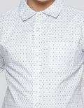 Nevada Short Sleeve Shirt Linen Slub Dots