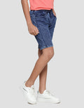 Nevada Denim Shorts Terry Karet Washing Anak laki-laki