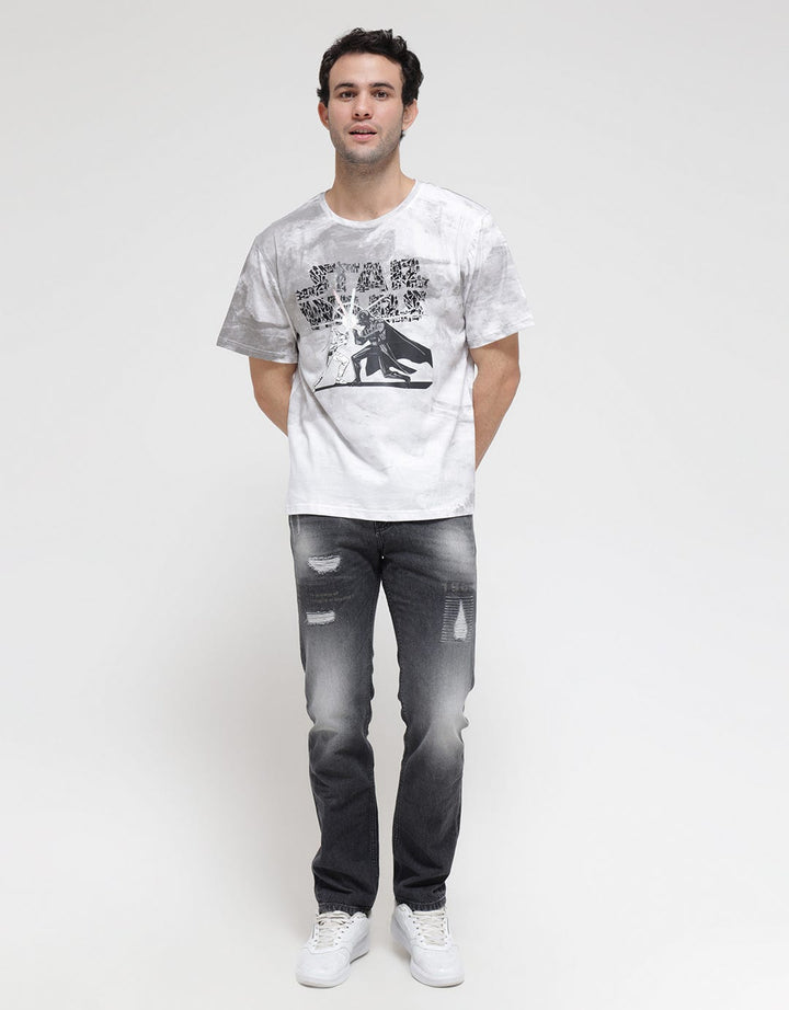 Star Wars Short Sleeve T-Shirt Fighting With Light Saber
