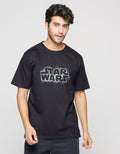 Star Wars Short Sleeve T-Shirt Logo Colored And Abstract Background