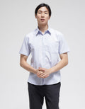Stanley Adams Short Sleeve Shirt Slim Oxford Slub