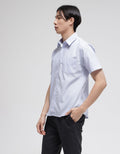 Stanley Adams Short Sleeve Shirt Slim Oxford Slub
