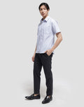 Stanley Adams Short Sleeve Shirt Slim Oxford Slub