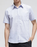 Stanley Adams Short Sleeve Shirt Slim Oxford Slub