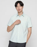Stanley Adams Short Sleeve Shirt Slim Oxford Slub Cvc
