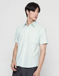 Stanley Adams Short Sleeve Shirt Slim Oxford Slub Cvc