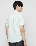 Stanley Adams Short Sleeve Shirt Slim Oxford Slub Cvc