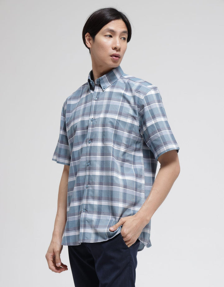 Stanley Adams Short Sleeve Shirt Regular Medium Checks