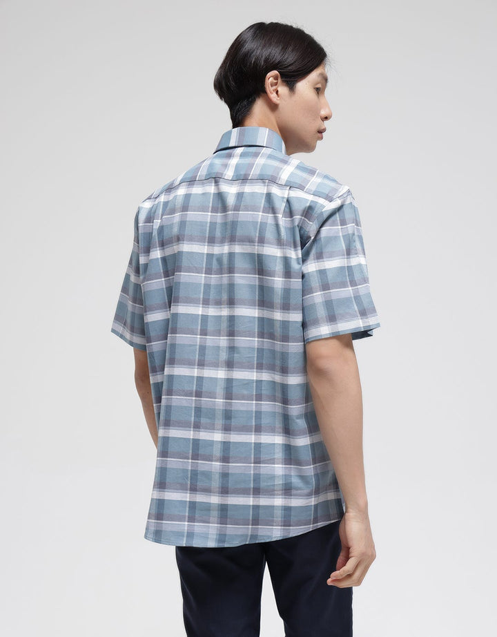Stanley Adams Short Sleeve Shirt Regular Medium Checks