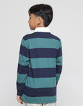 Nevada Stripe Polo Kalos Lengan Panjang Anak Laki-laki
