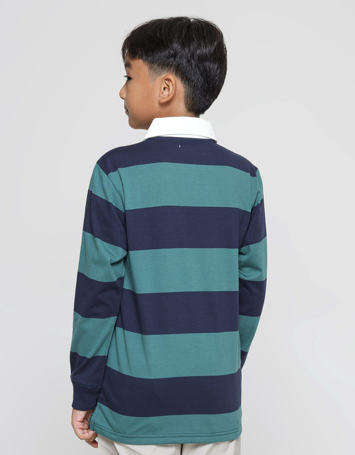 Nevada Stripe Polo Kalos Lengan Panjang Anak Laki-laki