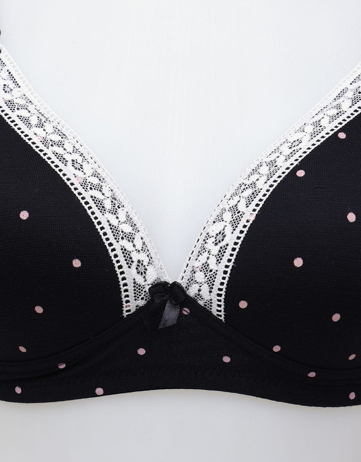 Nevada Non Push Up Regular Bra Non Wired Polkadot