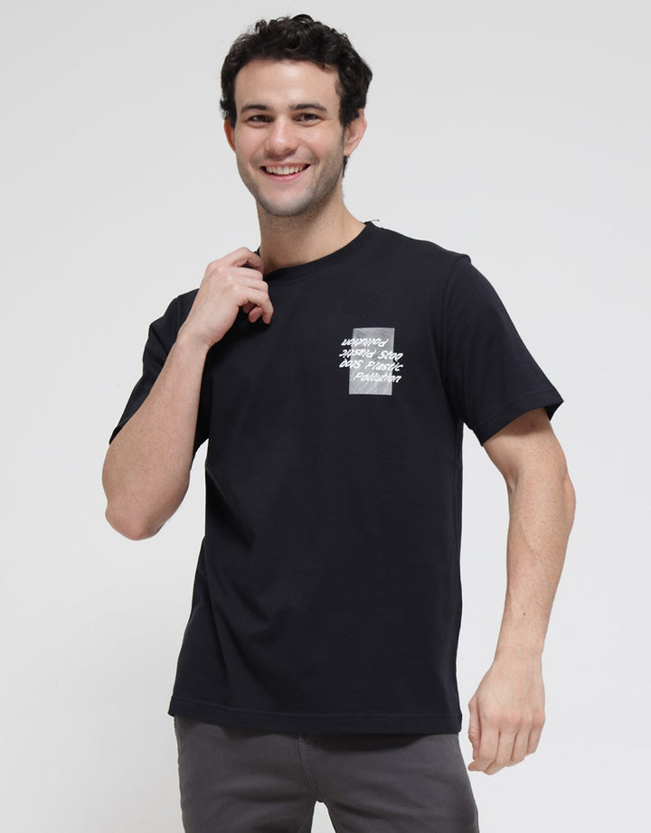 American Jeans Short Sleeve T-Shirt Front And Back Print Discharge