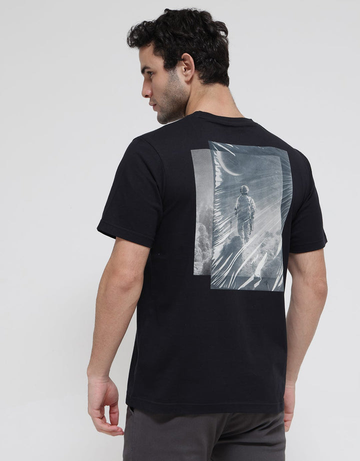 American Jeans Short Sleeve T-Shirt Front And Back Print Discharge