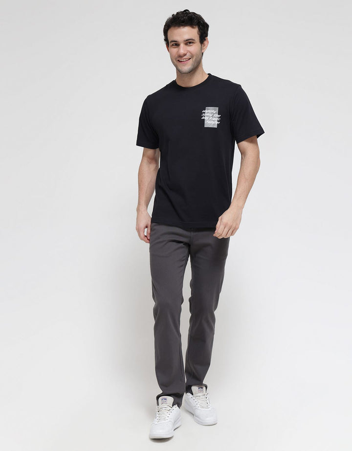 American Jeans Short Sleeve T-Shirt Front And Back Print Discharge