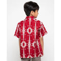 Arjuna Weda Children's Batik Shirt Kawung Baris