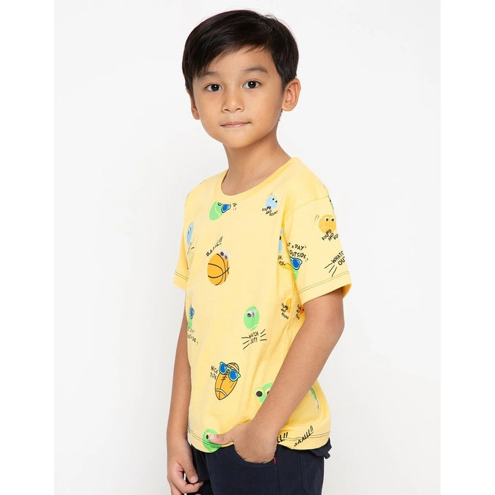 Little M T-Shirt Fullprint Soccer Ball Anak Laki-Laki