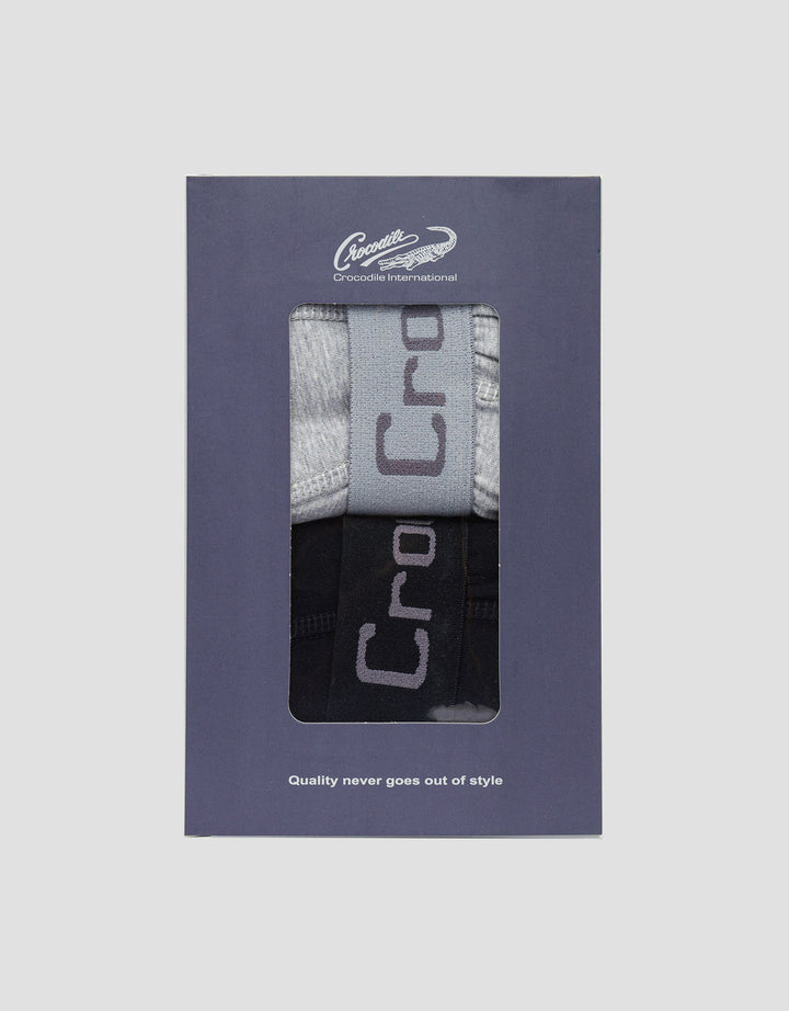Crocodile 2 In 1  Solid Boxer Pria