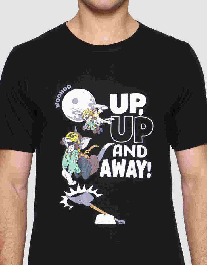 T Zone Wb Tom And Jerry Up Up And Away Men's Short Sleeve T-Shirt