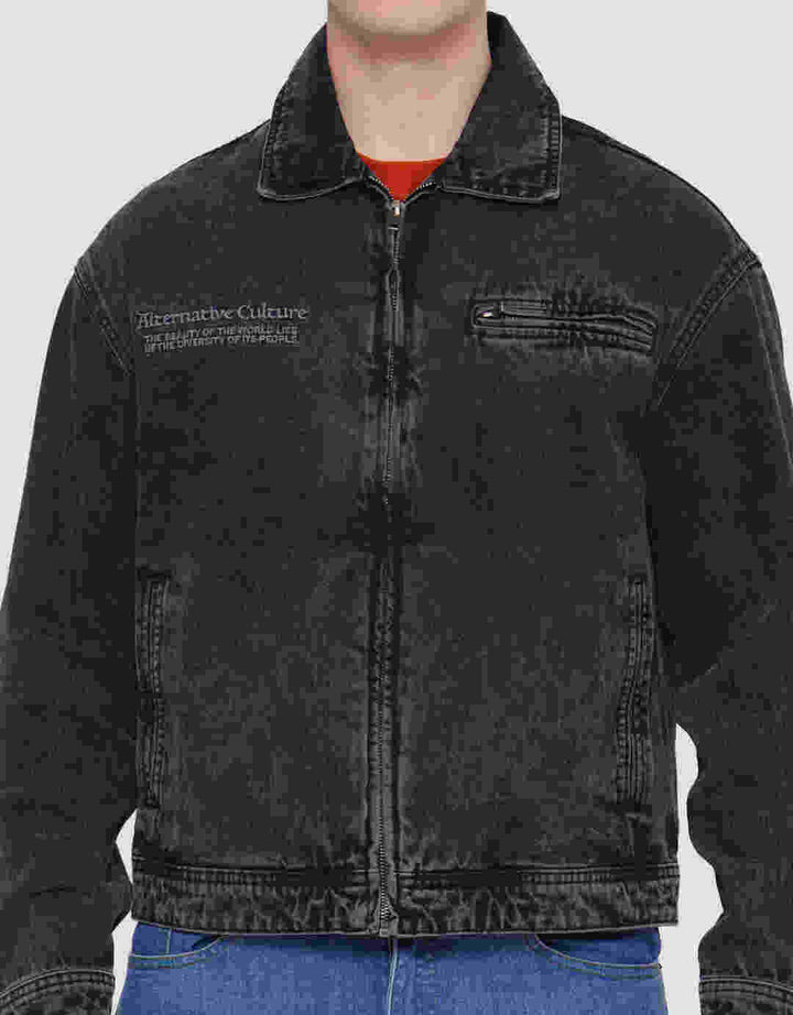 Nevada Embro Denim Jaket Pria