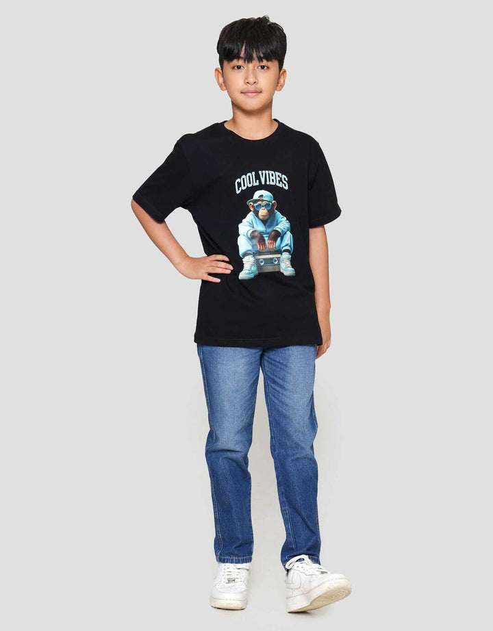 Nevada Solid Print Dtf Big Monkey Kaos Anak Laki-laki