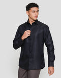 Cole Slim Fit Texture Wafle Kemeja Lengan Panjang Pria