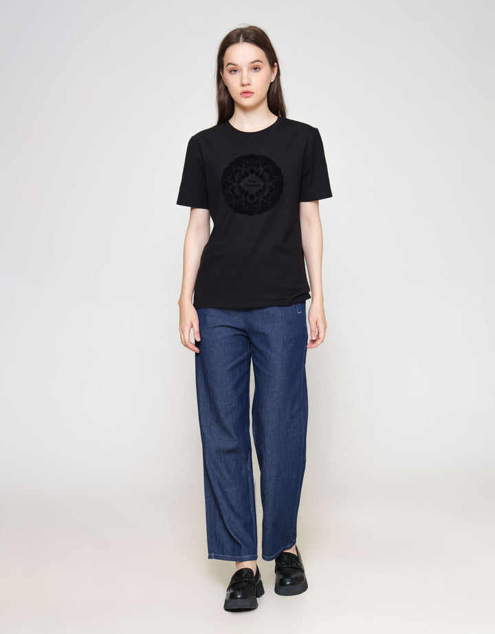 ZES T-Shirt Regular Lace Flocking CRLVT029 CRLVT029