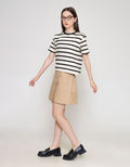 ZES Interlock Crop Stripe Tee Kaos Wanita CRLVT038