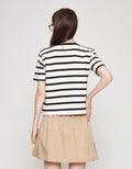 ZES Interlock Crop Stripe Tee Kaos Wanita CRLVT038