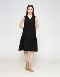 ZES Tier Sleeveless Midi Dress Wanita TSBDD002