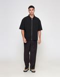ZES Zipped Textured Kemeja Pria OWEN