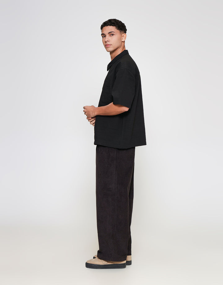 ZES Zipped Textured Kemeja Pria OWEN