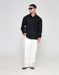 ZES Overshirt Faux Suede With Pocket Simon Kemeja Pria SIMON