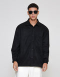ZES Overshirt Faux Suede With Pocket Simon Kemeja Pria SIMON