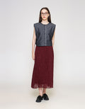 ZES Denim Look Sleeveless With Hidden Placket Blouse Wanita TSBWT016