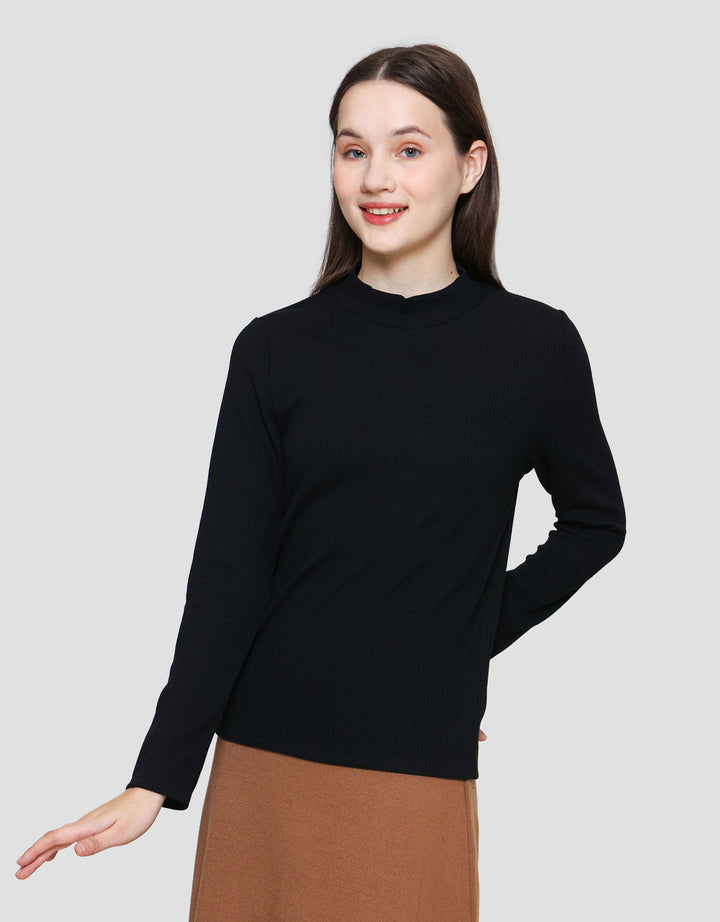 Suko Rib Long Sleeve Kaos Lengan Panjang Wanita
