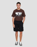 Nevada Knit Baggy Fit 3D Cargo Celana Pendek Pria