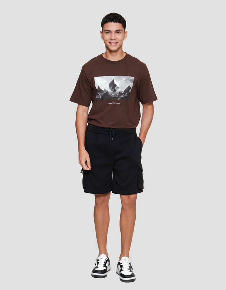 Nevada Knit Baggy Fit 3D Cargo Celana Pendek Pria