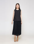 ZES Blouse Sleeveless Side Belt TSBWT019 TSBWT019