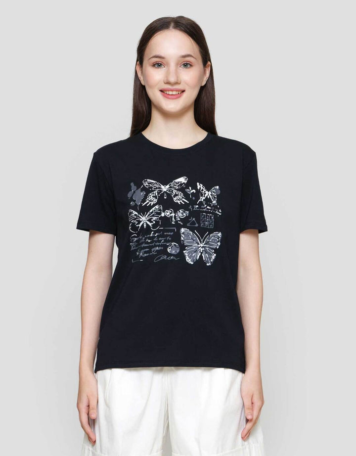 Nevada Comb Butterfly Kaos Lengan Pendek Wanita