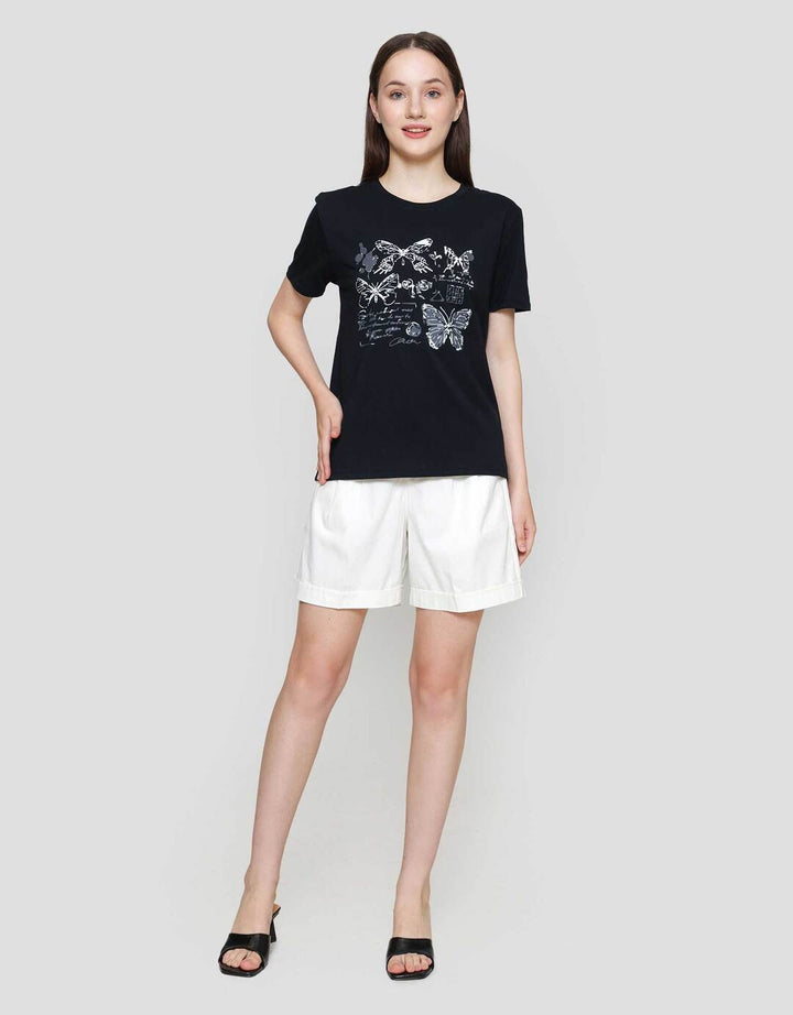 Nevada Comb Butterfly Kaos Lengan Pendek Wanita