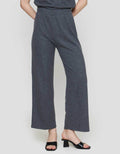 Nevada Sueding Knit Wide Leg Celana Panjang Wanita