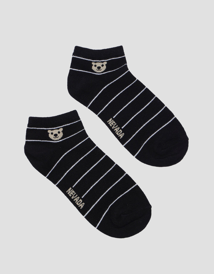 Nevada Ankle Bear Stripe Kaos Kaki Wanita